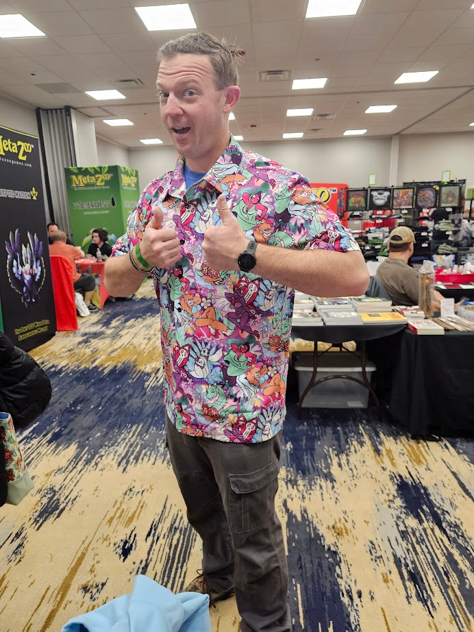 Curvy Cryptids Hawaiian Button Up Shirt