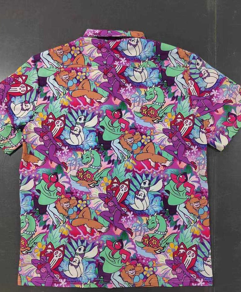 Curvy Cryptids Hawaiian Button Up Shirt