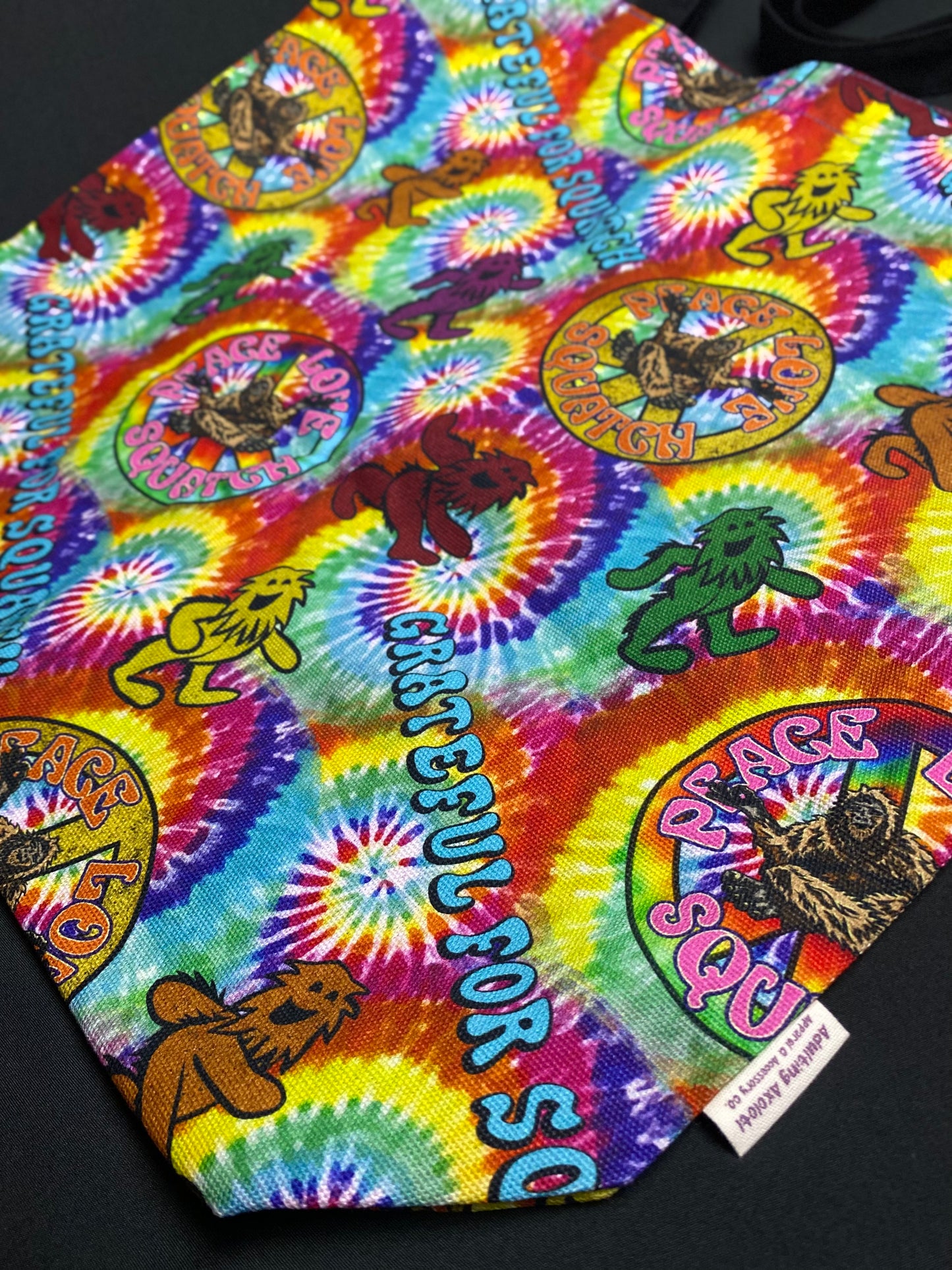 Tie-Dye Bigfoot Tote Bag - Grateful for Squatch!