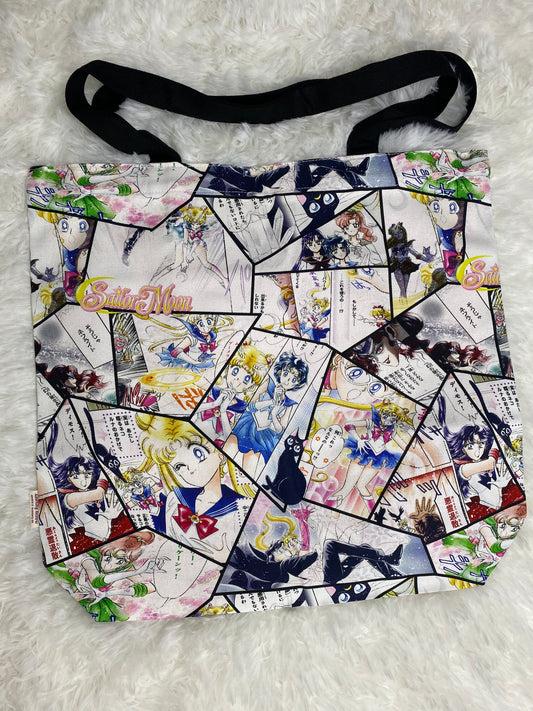 Magical Girl Manga Panel Tote Bag